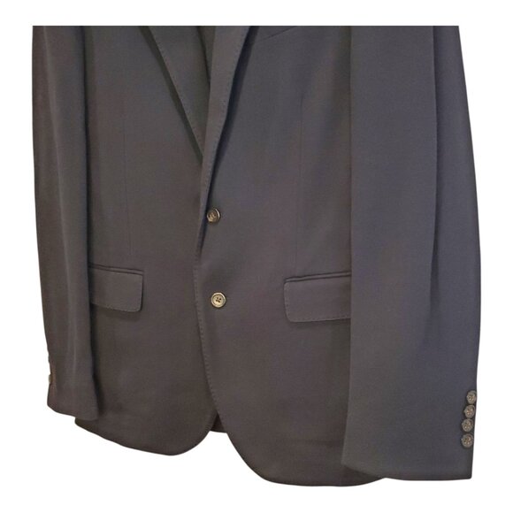 POLO RALPH LAUREN SZ 40R Classic Preppy Cotton Woven Jacket Blazer in Navy Blue - Picture 4 of 12